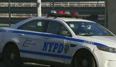 3 people jump on NYPD car, crack windshield during Queens street takeover