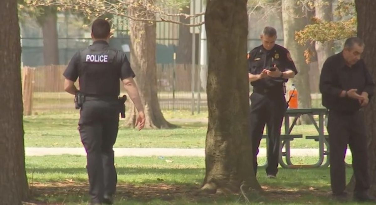 Police were still patrolling the park on Friday