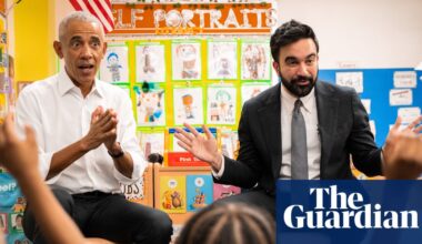 Obama and Mamdani sing The Wheels on the Bus with New York preschoolers – video | Barack Obama