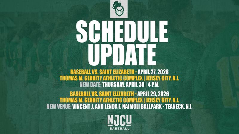 SCHEDULE UPDATE: BASEBALL - New Jersey City University Athletics