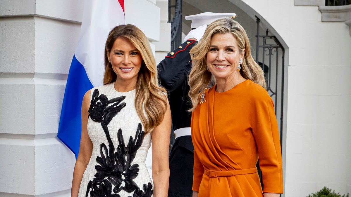 The Dutch royal’s look while meeting with the Trumps