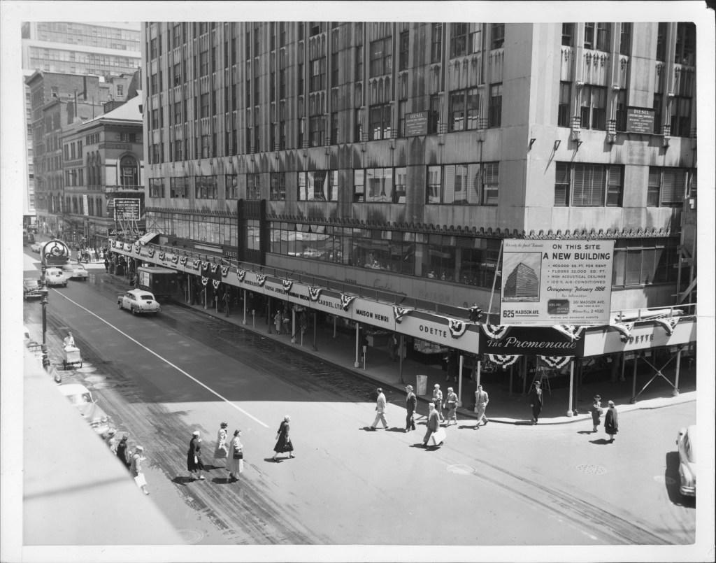 The space at 625 Madison between East 58th and 59th streets as it looked in 1955. New York Post