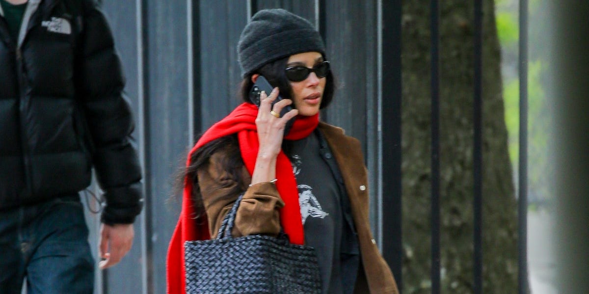 Zoë Kravitz Makes a Solo Outing in NYC Wearing Multiple Accessories from the Row