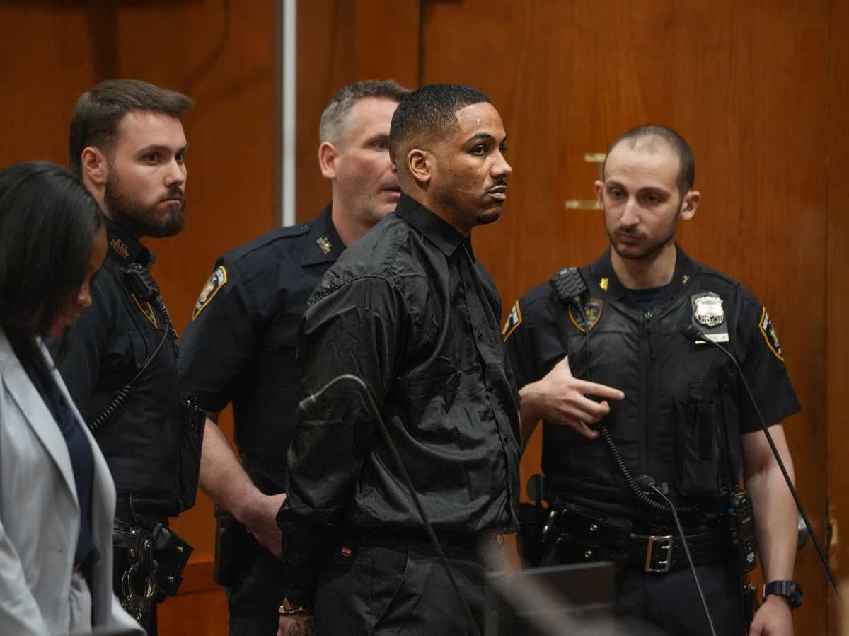 court officers take man convicted of Queens shooting away