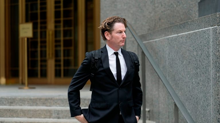 Stefan Pildes leaves a courthouse in New York on Tuesday,...