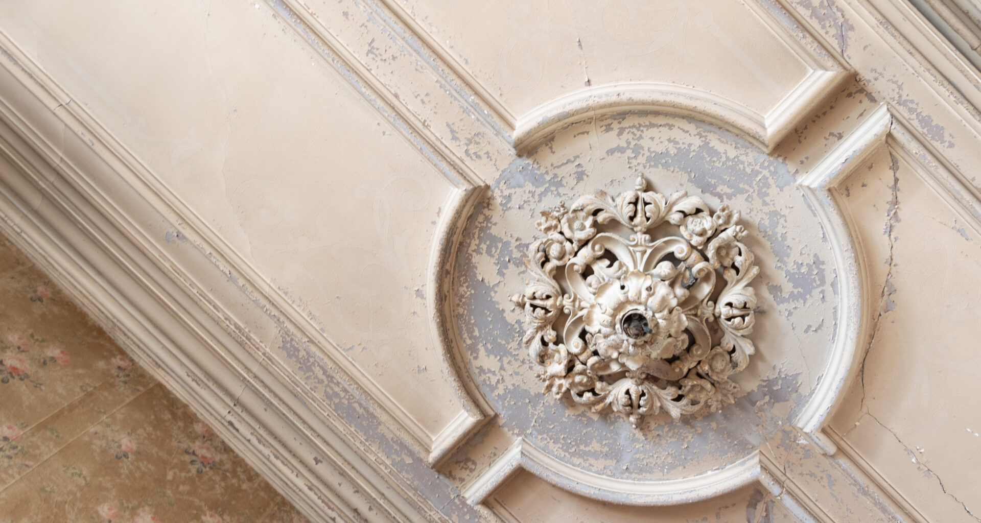 a plaster ceiling medallion