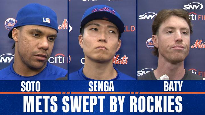 Juan Soto calls on players to perform, while Kodai Senga searches for answers as Mets are swept by Rockies at home.