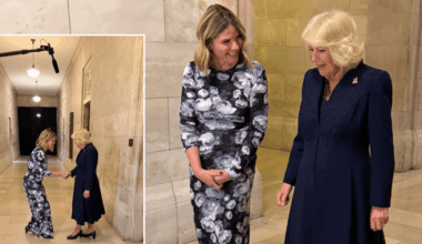 Queen Camilla sits down for rare US interview with President George W Bush's daughter