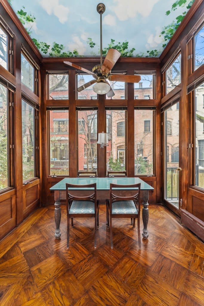 The home features exquisite details from the sky mural to the original woodwork. Platinum Forbes Global Properties