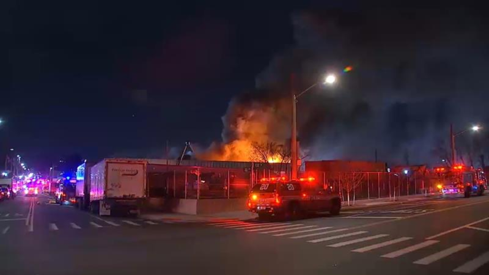 College Point fire: Firefighters battle flames at industrial complex in Queens, NYC