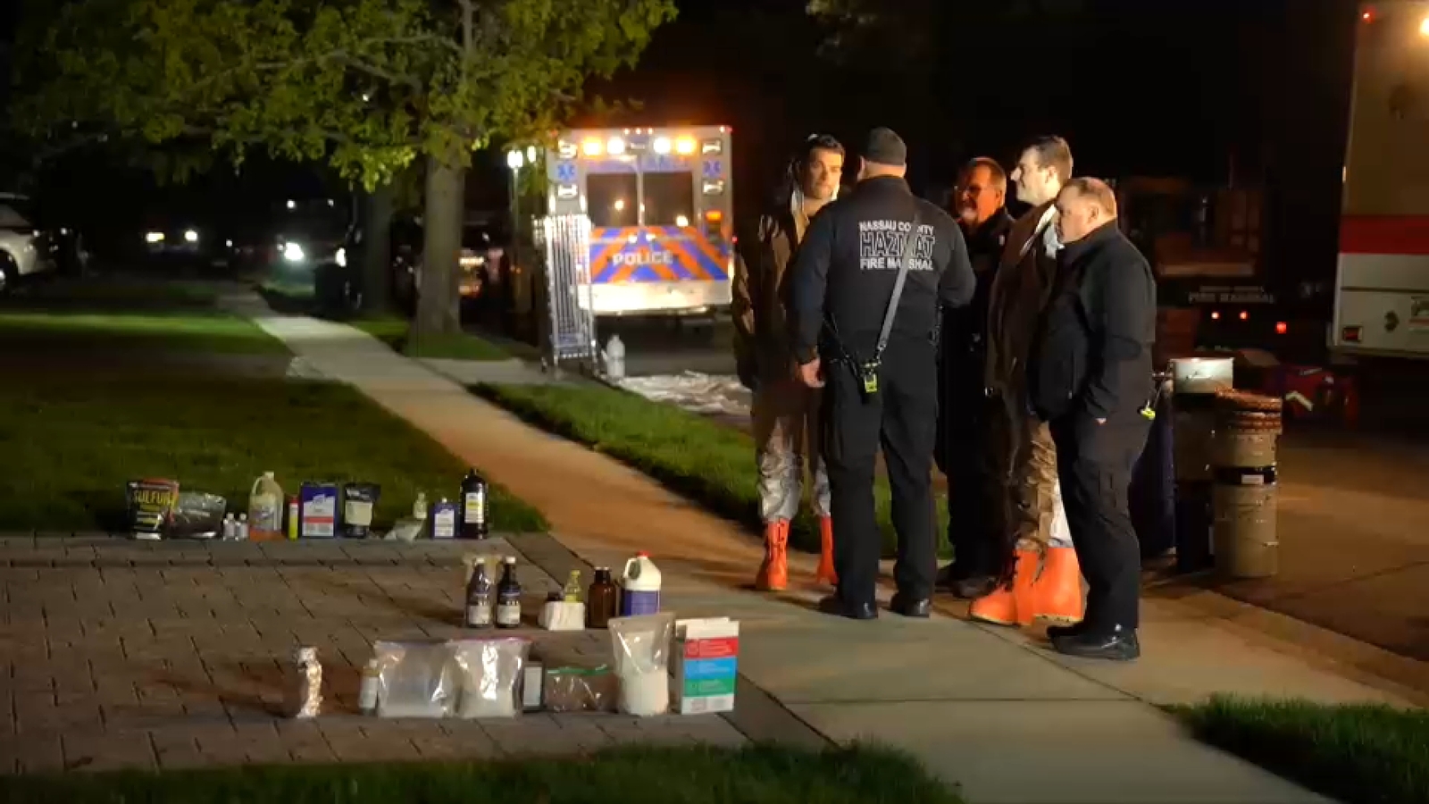 Bomb squad destroys potentially dangerous chemicals found at Syosset home in Nassau County