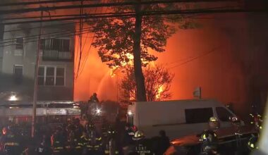 6 firefighters injured after flames burn through vacant church in Queens