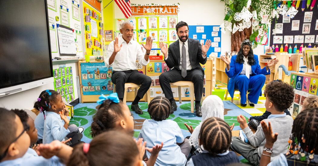 Mamdani and Obama Lead Preschool Singalong to Promote Free Child Care
