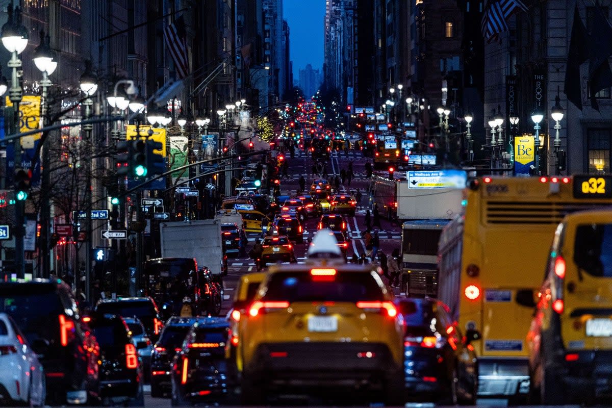 Heavy traffic on a New York City street (Getty Images)