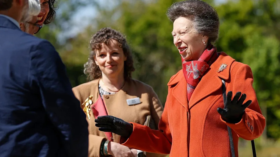 Princess Anne at a memorial garden in Regent's Park