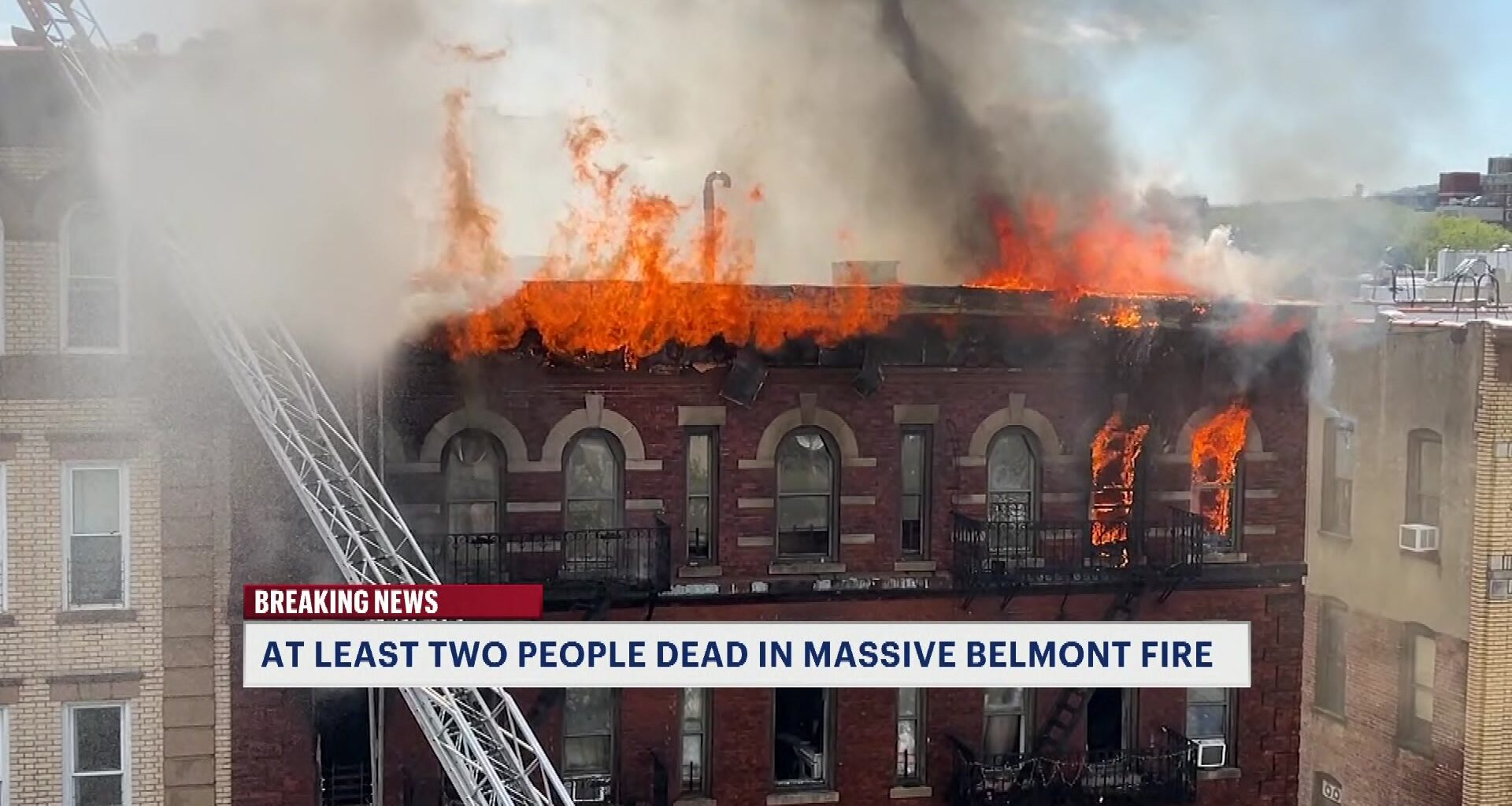 News 12 | Bronx | 1 Dead In 4 Alarm Building Fire In Belmont