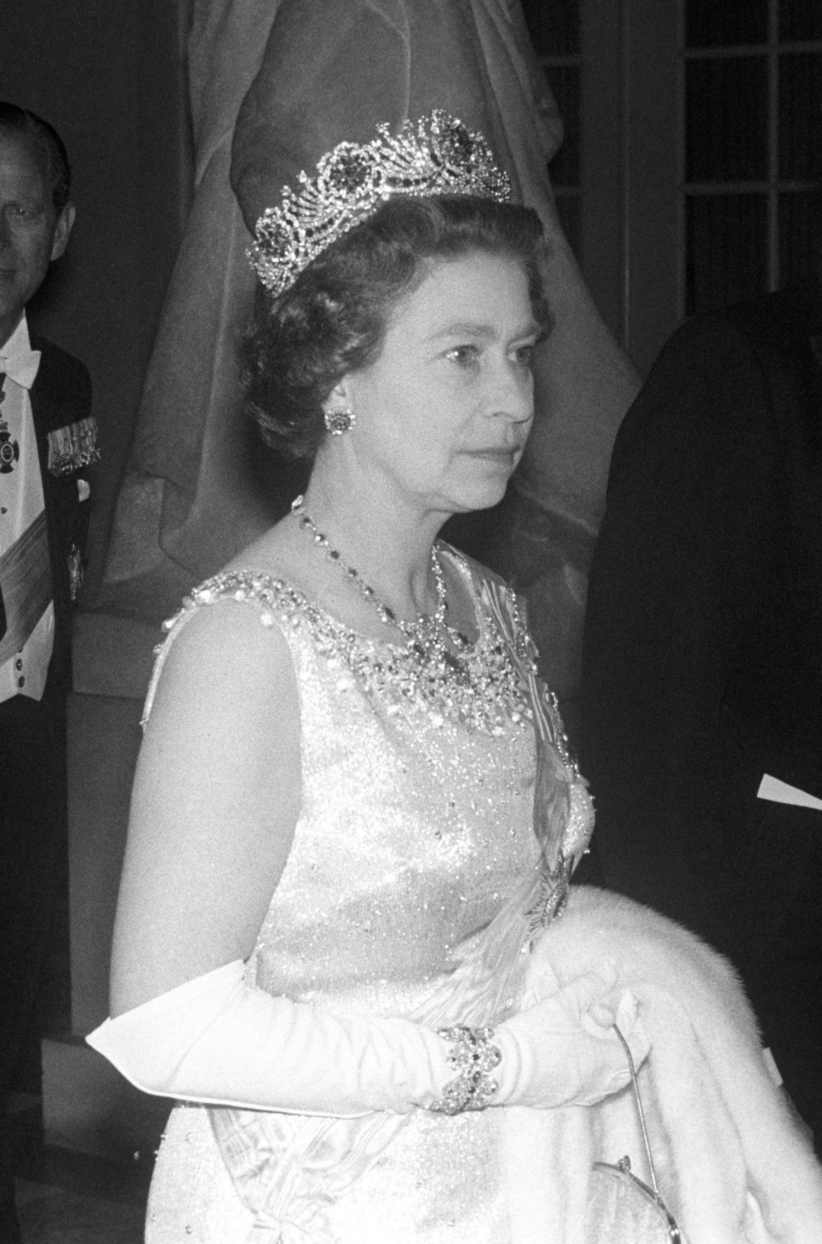 Queen Margrethe II and Prince Henrik of Denmark host a state banquet in honor of Queen Elizabeth II and Prince Philip of the United Kingdom at Christiansborg Palace in Copenhagen on May 16, 1979 (PA Images/Alamy)