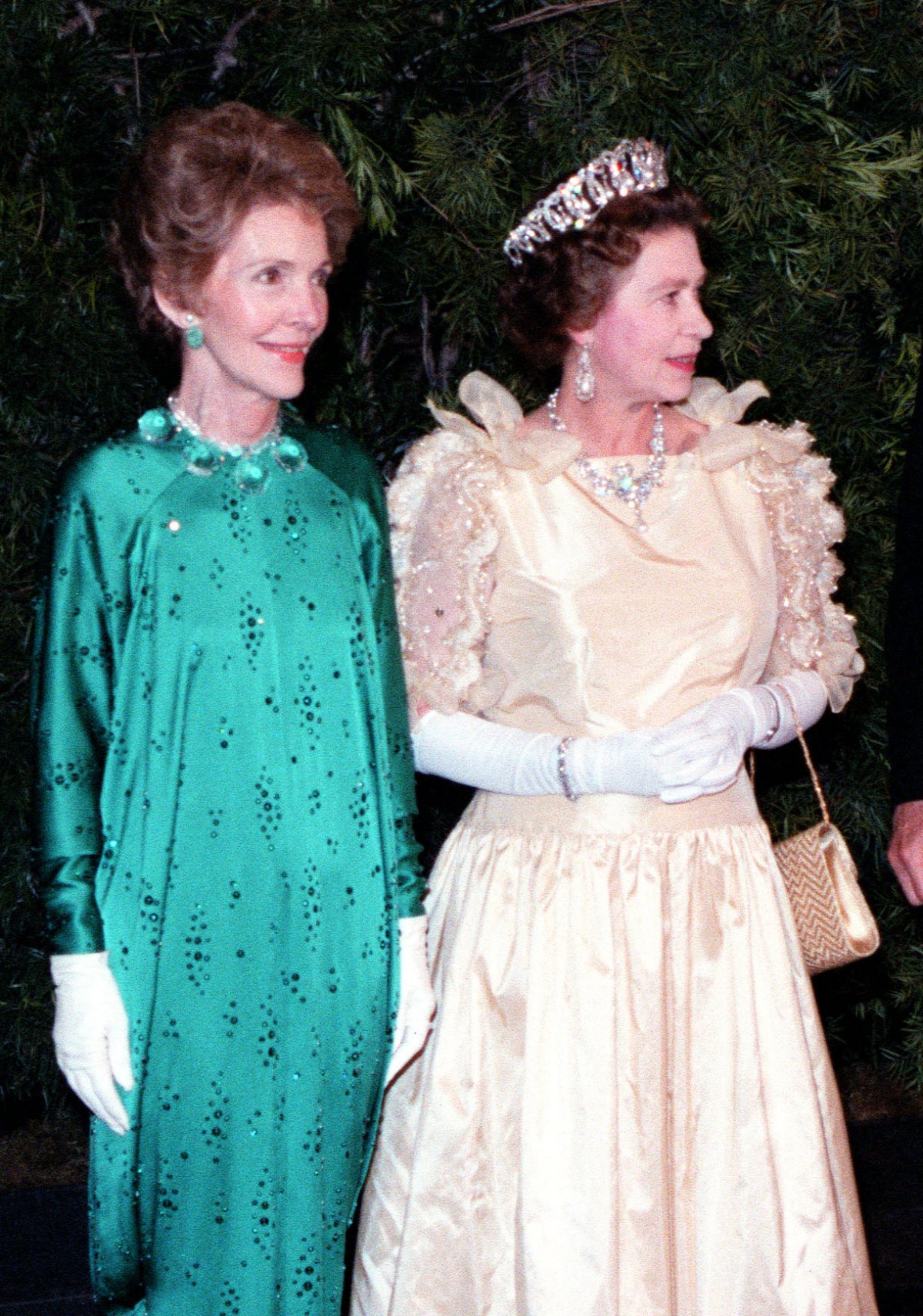 Queen Elizabeth II and the Duke of Edinburgh attend a dinner at the M.H. de Young Memorial Museum in San Francisco during their American state visit on March 3, 1983 (National Archives and Records Administration)