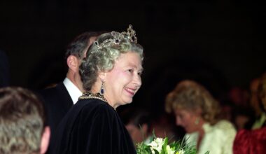 Queen Elizabeth II and the Duke of Edinburgh attend a celebration of the 40th anniversary of her accession to the throne at Earl