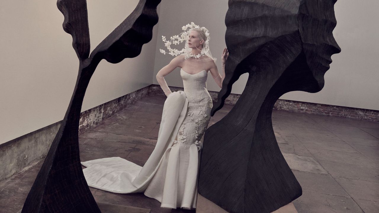 Bridal Headpieces Were Unveiled as the Breakout Trend From New York Bridal Fashion Week