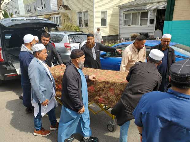 The funeral service at Woodside Baitul Jannah Masjid for Jannath Nishath is pictured on Tuesday, March 31, 2026. (Nicholas Williams / New York Daily News)