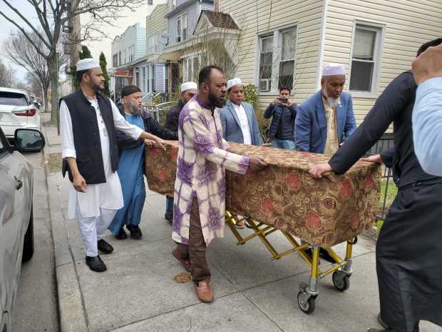 The funeral service at Woodside Baitul Jannah Masjid for Jannath Nishath is pictured on Tuesday, March 31, 2026. (Nicholas Williams / New York Daily News)