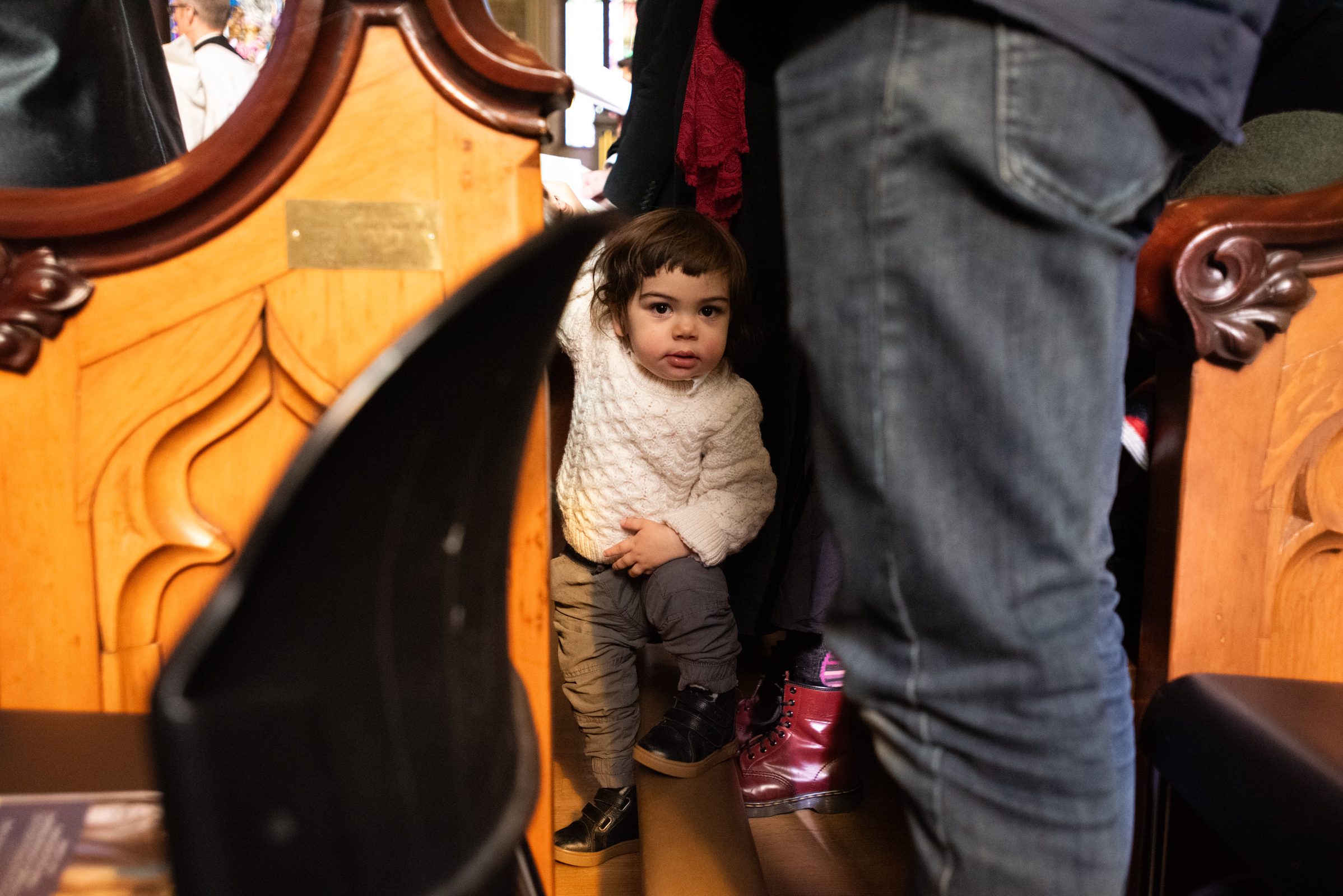 A young Massgoer at Old St. Patrick’s