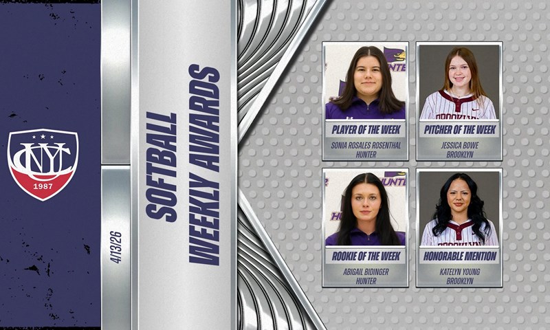 CUNYAC Softball Weekly Award Winners (Apr. 13, 2026)