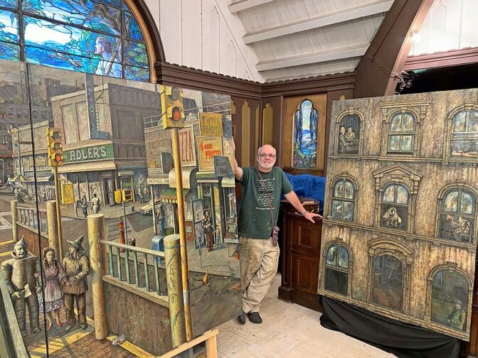 Daniel Hauben, 69, did his first large-scale work on his bedroom at around 9 years old, shortly after he first moved to Kingsbridge Heights.
