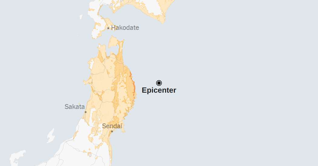 Map: 7.4-Magnitude Earthquake Strikes Near Japan