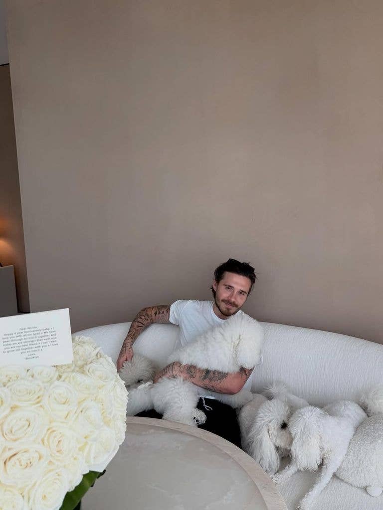 Brooklyn Beckham's anniversary note for Nicola