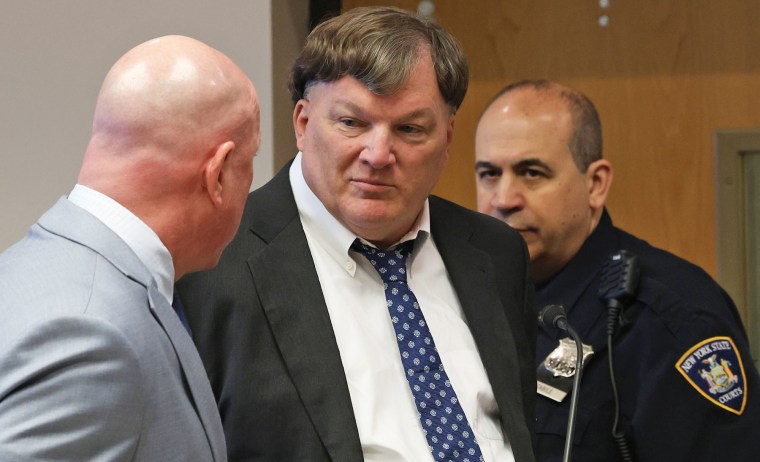 Rex Heuermann with his attorney in court on April 8, 2026. 