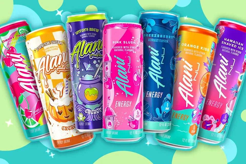 The brand’s drinks are marketed with bright colors and are popular amongst influencers (Alani Nu)