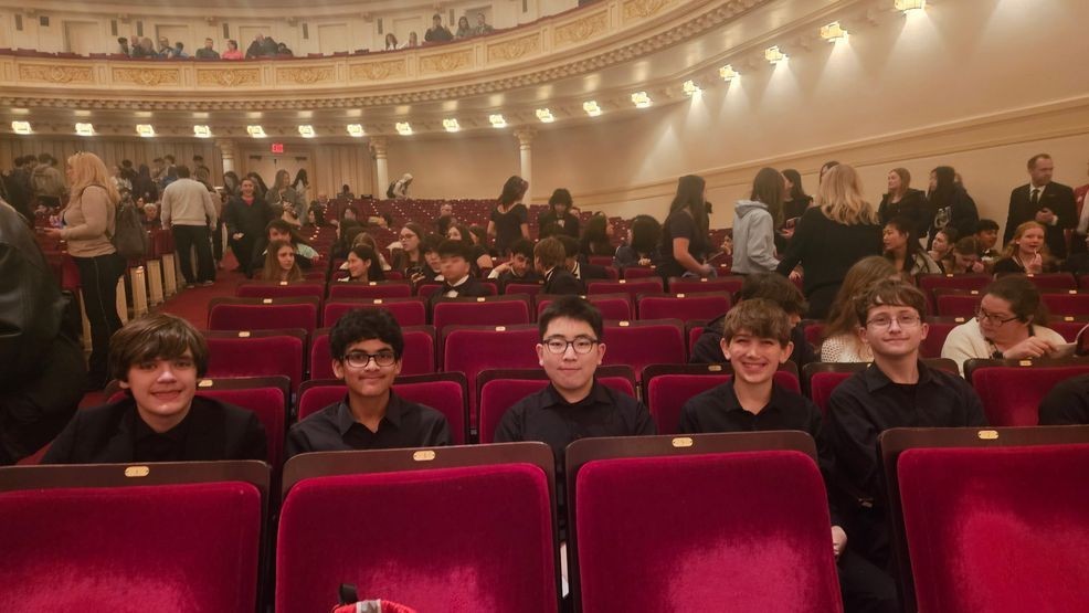 The Jefferson Forest Wind Symphony performed at Carnegie Hall as part of the New York Invitational Music Festival. (Credit: Leigh Berkley via Chime In)