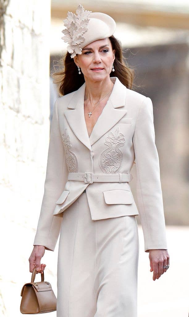 Catherine, Princess of Wales attends the traditional Easter Sunday Mattins Service at St George's Chapel, Windsor Castle on April 5, 2026 in Windsor, England.
