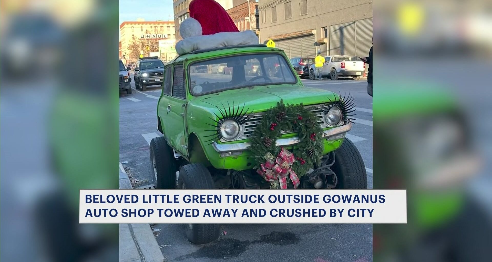 News 12 | Brooklyn | Sanitation Dept Crushes Beloved Green Truck That Honored Late Gowanus Mechanic