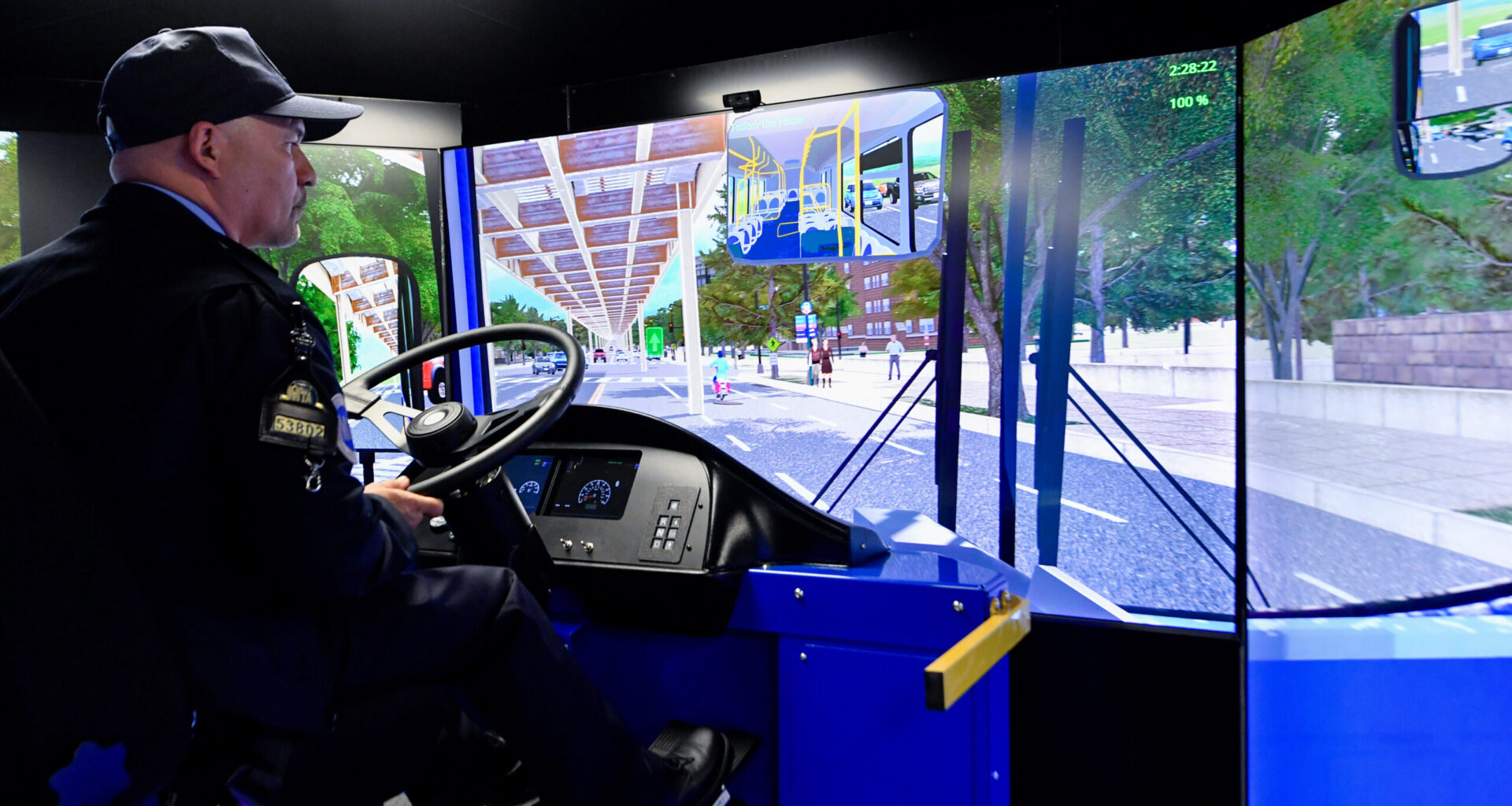 Bus Simulator at the MTA NYCT Zerega Bus Training Facility