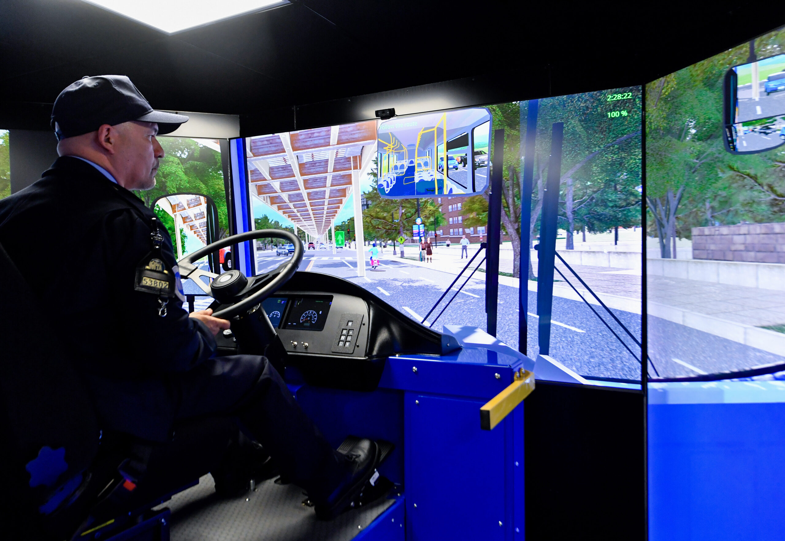 Bus Simulator at the MTA NYCT Zerega Bus Training Facility