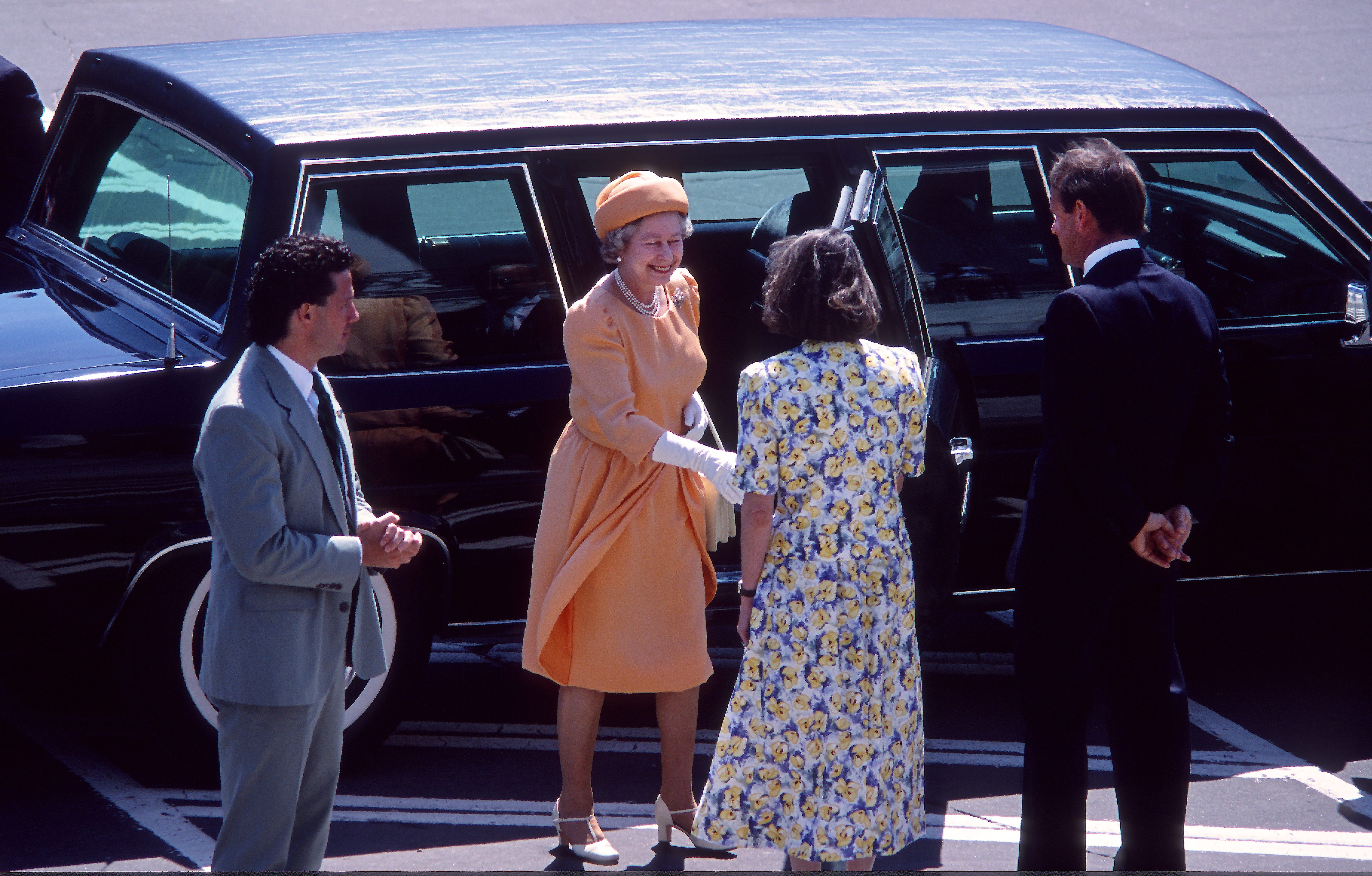 Queen Elizabeth II Arrives At The US Capitol