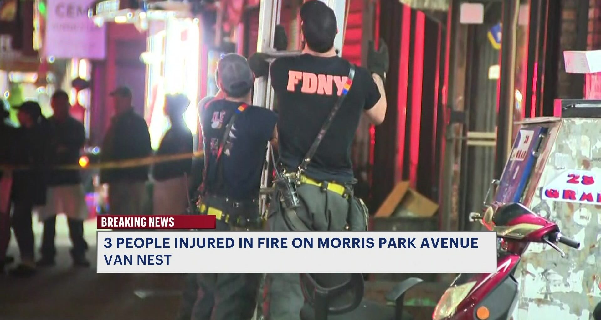 News 12 | Bronx | 3 People Injured In Fire On Morris Park Avenue In Van Nest