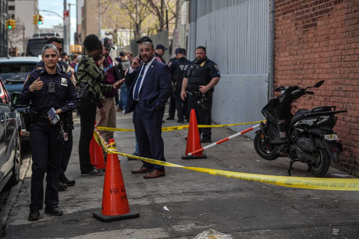 The getaway scooter used in the shooting.