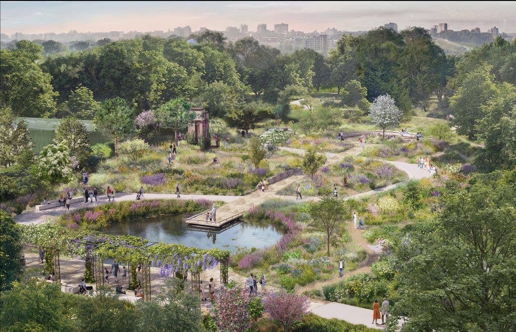 An artist's impression of the completed garden 