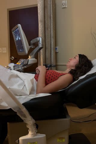 Bailey McKnight at a doctor appointment in her post for National Infertility Awareness Week.Credit: Brooklyn and Bailey/Instagram