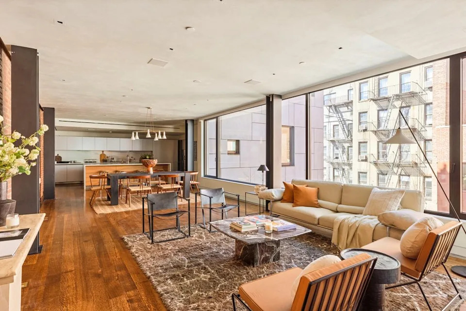 Open floor plan in loft in Manhattan, NY, on sale for $7,500,000