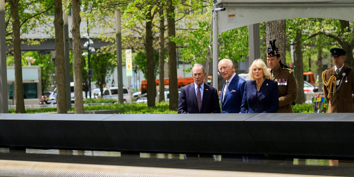 Unbothered Tourists Take in King Charles’s Visit to the 9/11 Memorial