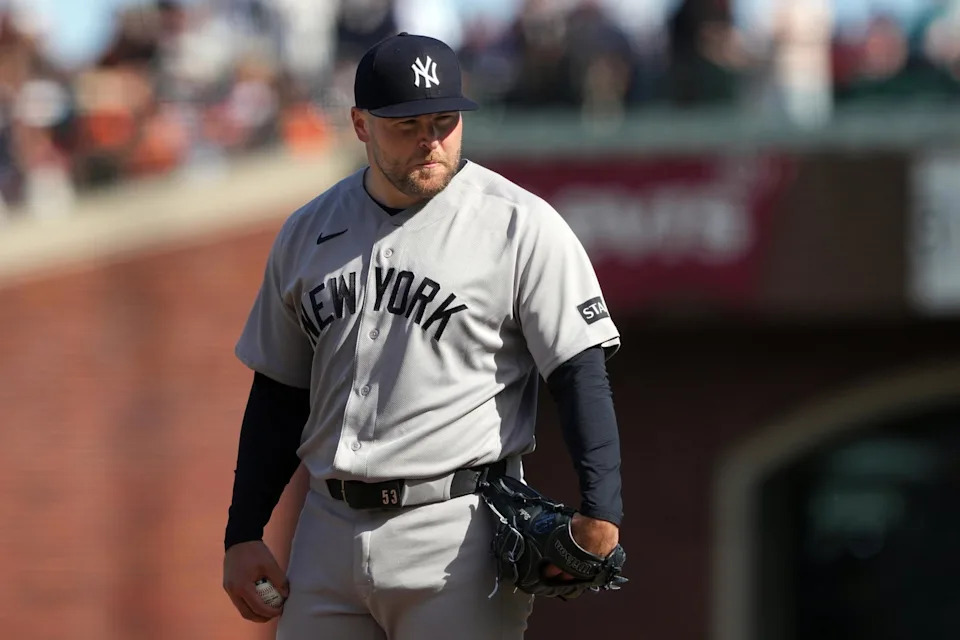 New York Yankees pitcher David Bednar. Credit: Darren Yamashita-Imagn Images.