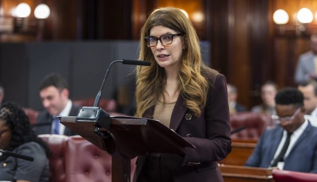 Julie Menin is pictured in the City Council Chamber at City Hall on Thursday, March 26, 2026. (Emil Cohen / NYC Council Media Unit)