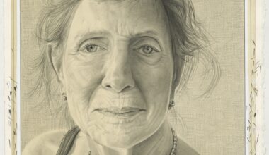 Portrait of Dorothea Rockburne, pencil on paper by Phong H. Bui.