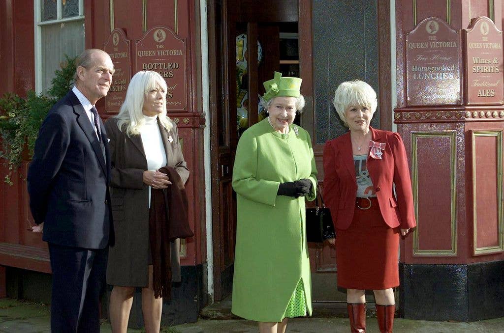 The Queen and Prince Philip visited the set of EastEnders in 2001