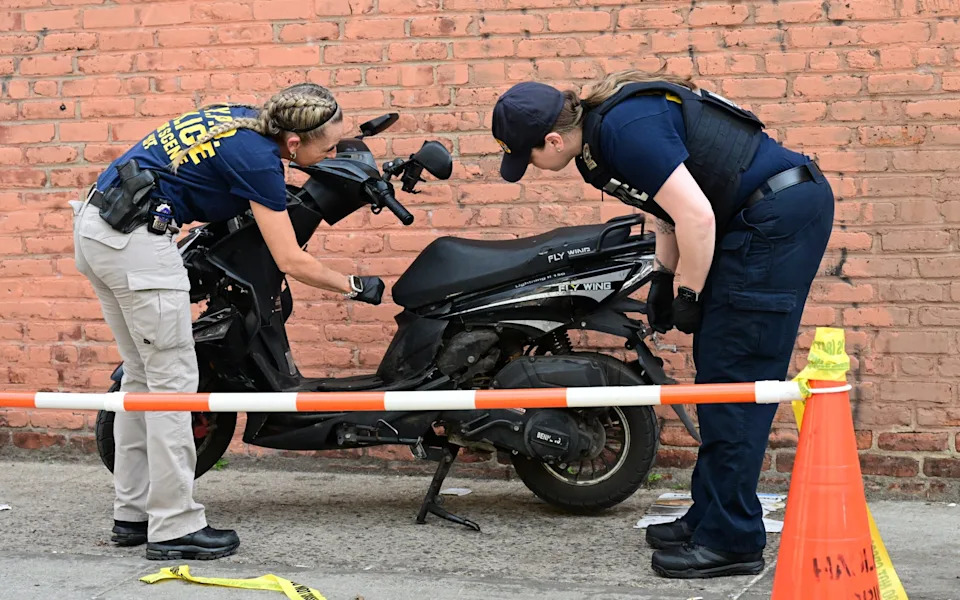New York police check moped after shooting of baby in Brooklyn